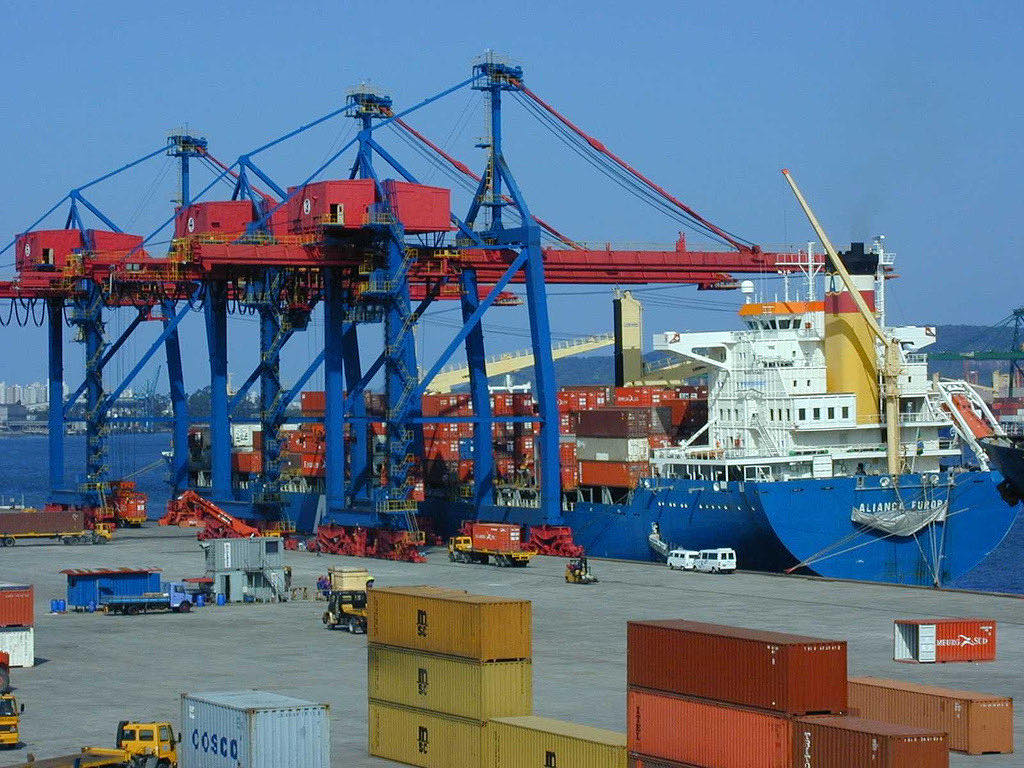 Porto de Porto de Santos, Brasil